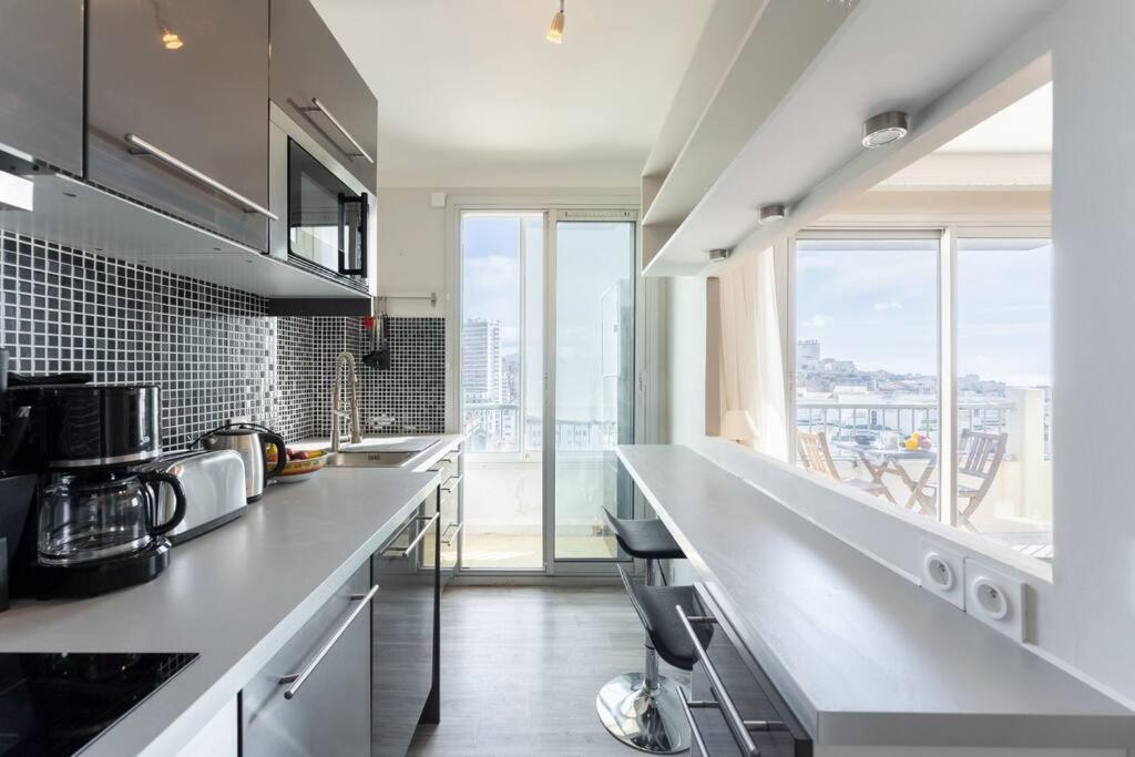 Vue Mer Plage Catalans Vieux Port Clim - 2 Chambres Marselha Exterior foto